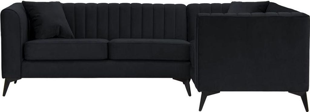 Rechtseitiges Ecksofa Mary-Velluto 20-matte black
