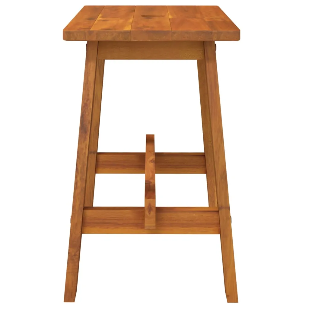 Tabouret en Bois Massif 45 cm - Siège d'Appoint Robuste Rectangulaire - 5