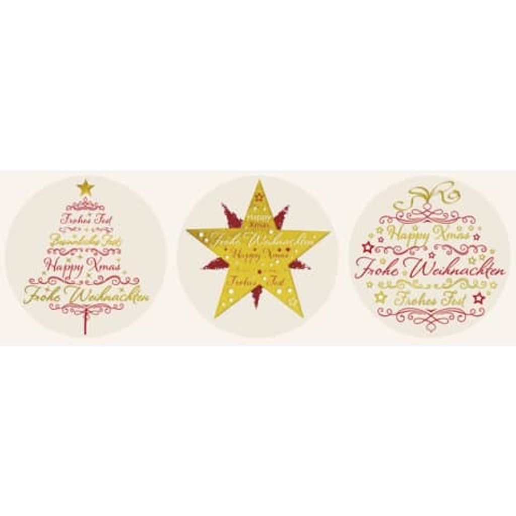 Avery Zweckform Rollensticker 38 mm 50 Etiketten - Weihnachtsornamente