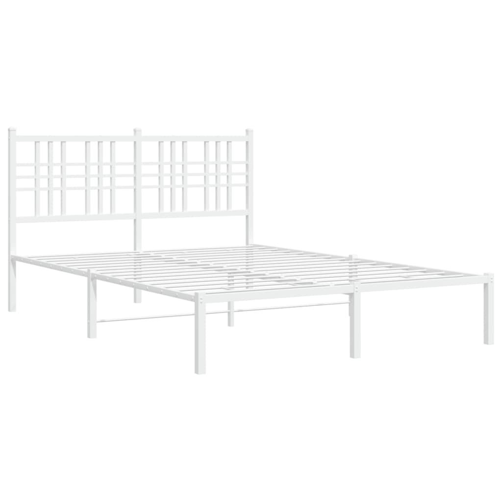 "2026 Aktion"Bettgestell/Doppelbett ️Hochwertiges - Polsterbett Erwachsene/r /Kind - mit Kopfteil - Metall Weiß 140x190cm - Klassische Betten Ne...