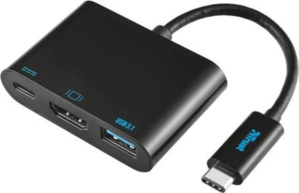 Adattatore Trust 21260 USB-C a HDMI + USB 3.1 Nero - Best Price