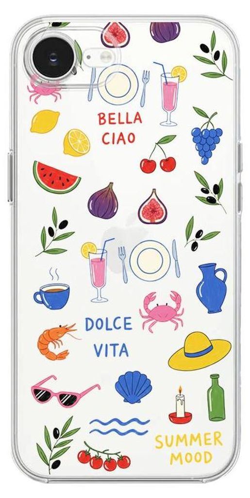 Flexible Hülle für das iPhone 17e, Kameraschutz, TPU Silikon transparent, Sommeraromen