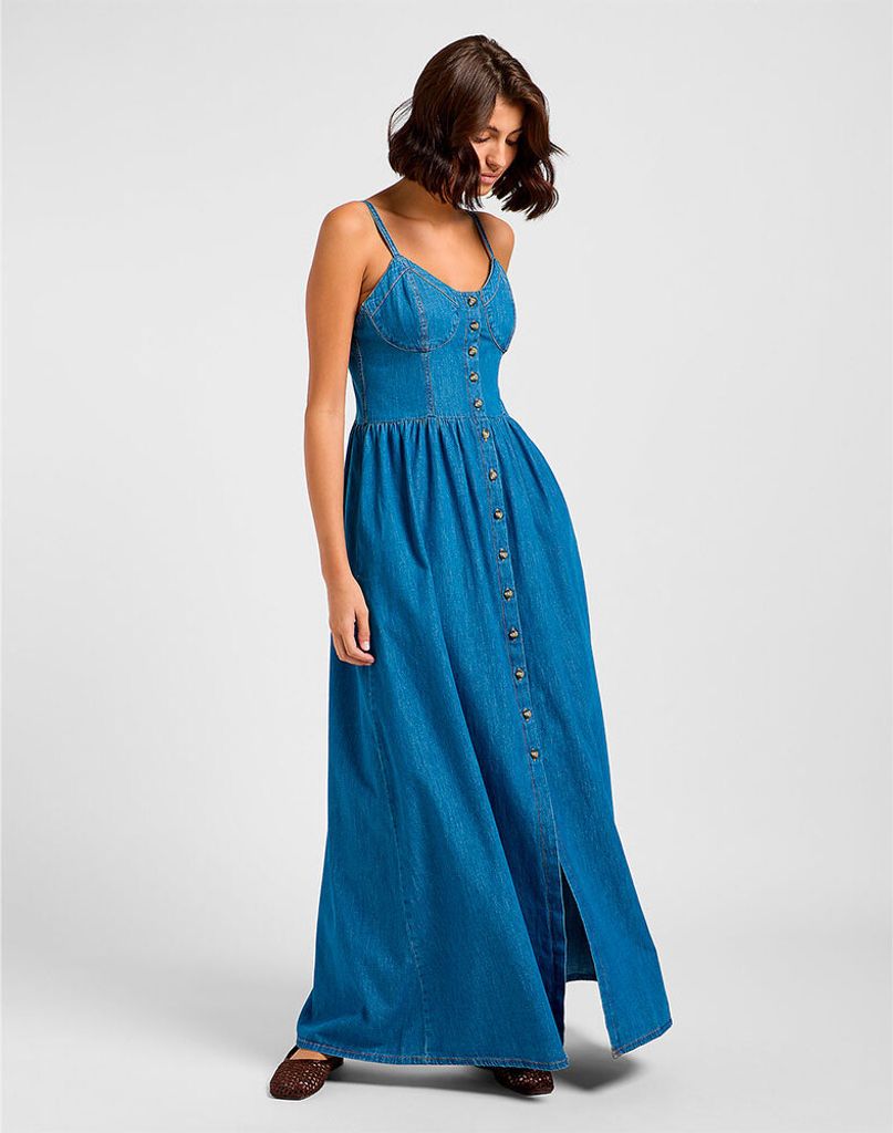 Lee Corset ärmelloses Langes Kleid Blau S Frau Blau S