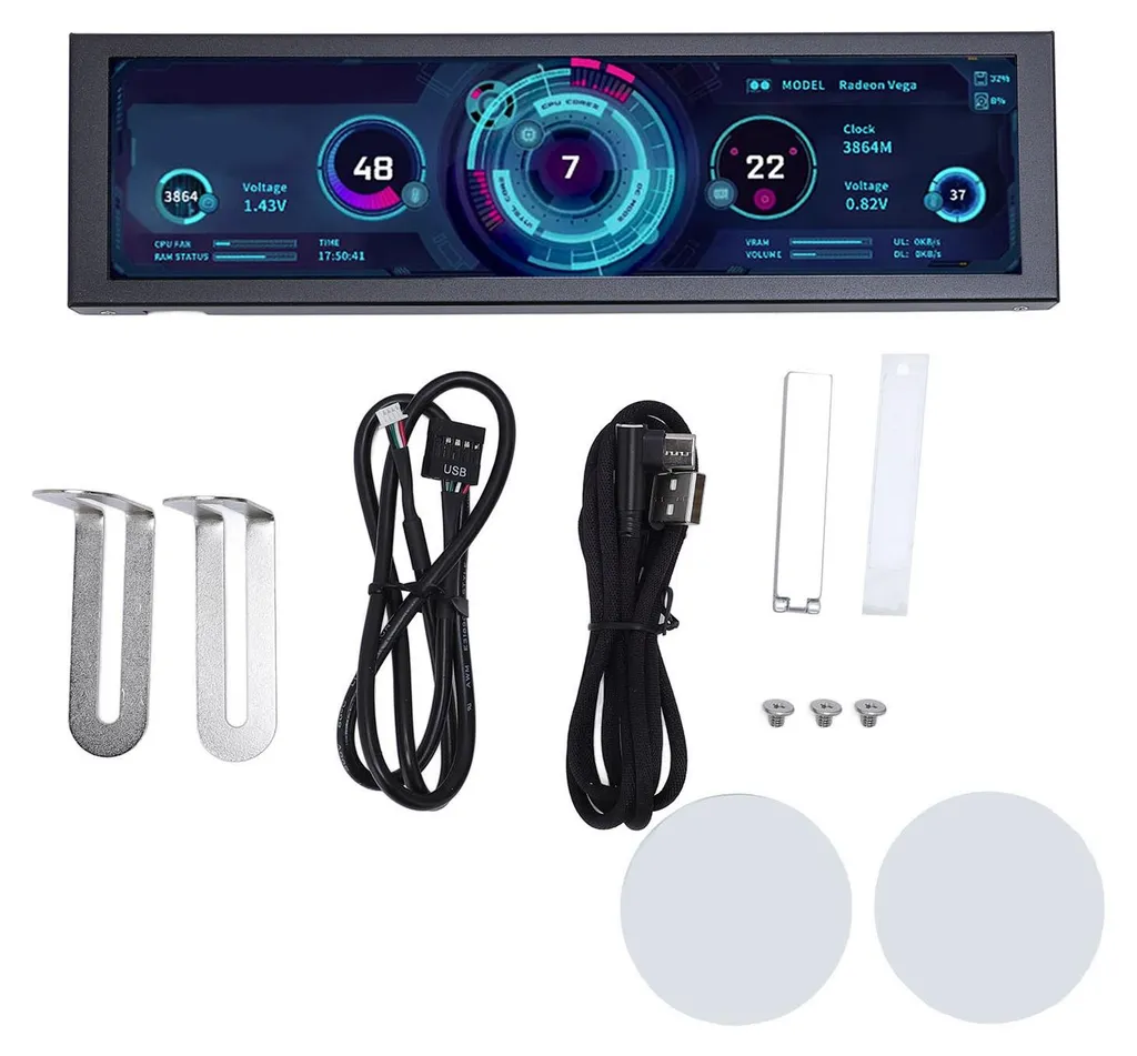 Écran de Monitoring PC 8,8 Pouces Type-C 1920x480 pour Dashboard AIDA64 DIY