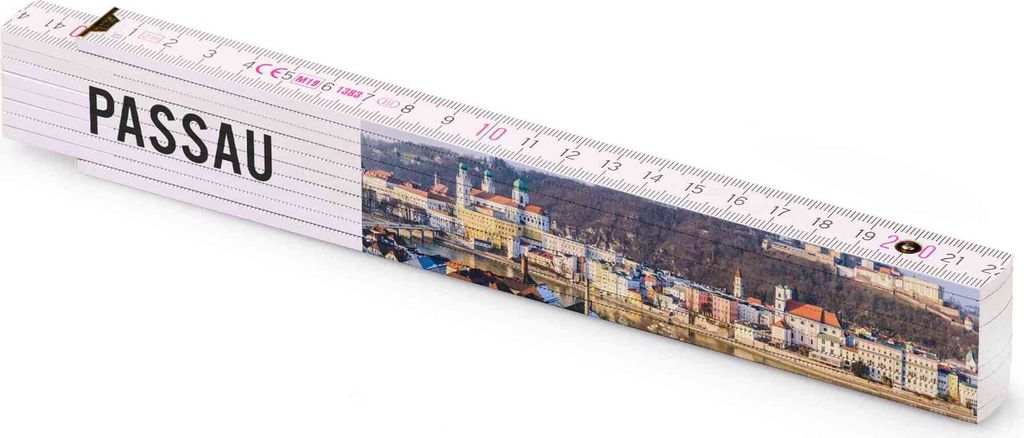 Metrie bedruckter Zollstock Geschenk | Passauer Altstadt