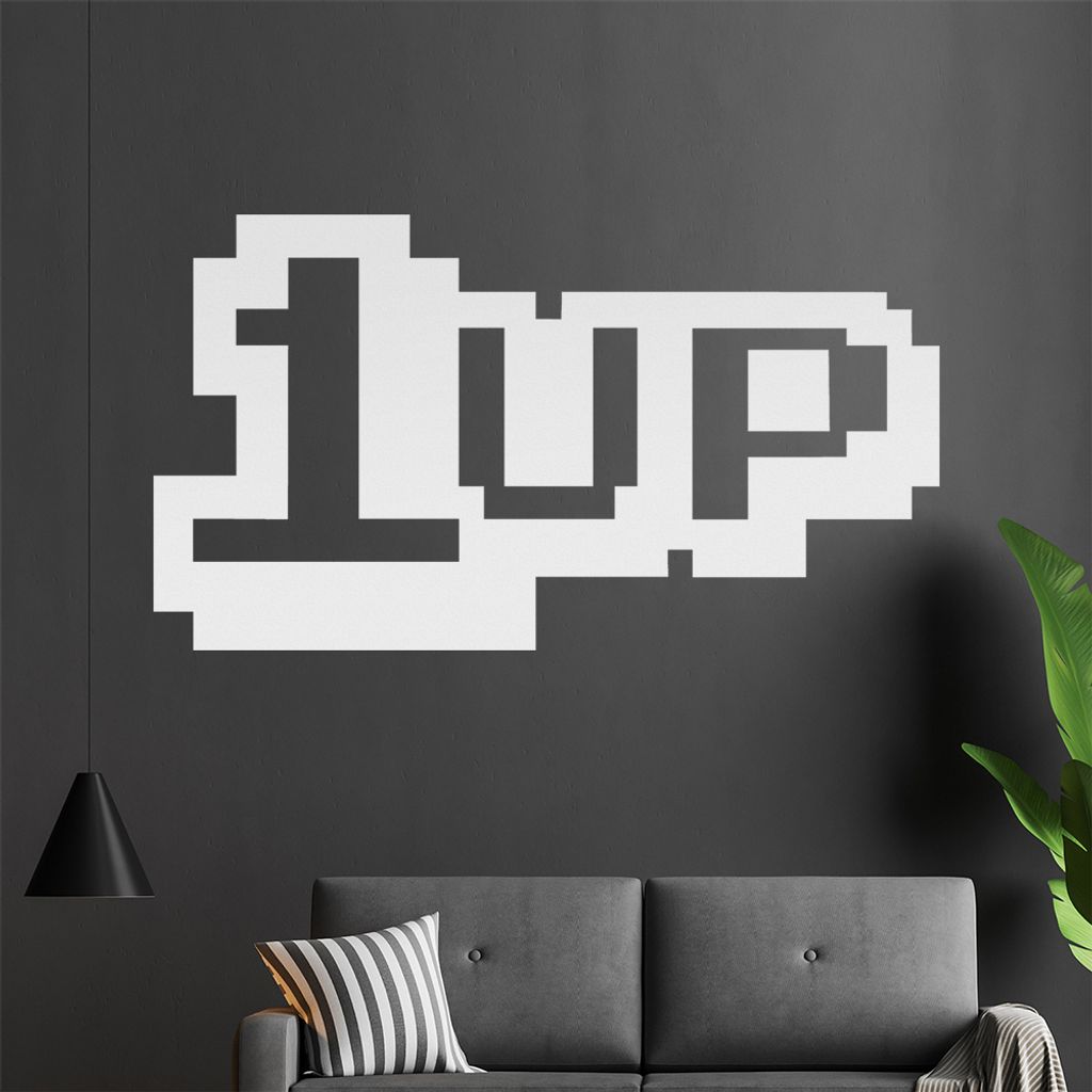 Level Up Wandtattoo in 6 Größen - Wandaufkleber Wall Sticker - Dekoration, Küche, Wohnzimmer, Schlafzimmer, Badezimmer