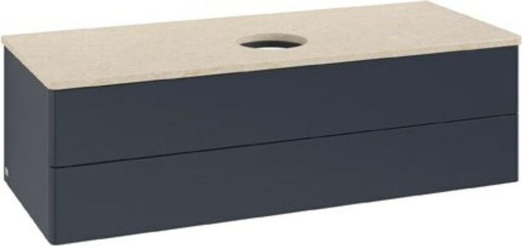 V&B Waschtischunterschrank ohne Frontstruktur Antao 120x36x50cm, WBP botti., md bl. m Lac