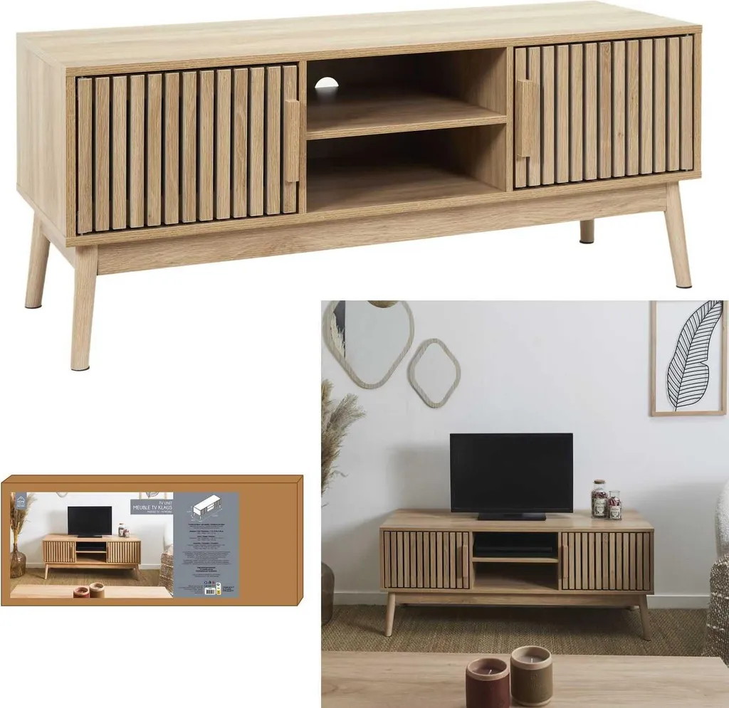 HowHomely Mobile TV 117cm Beige: Recensione e Specifiche Cassettiera - 7