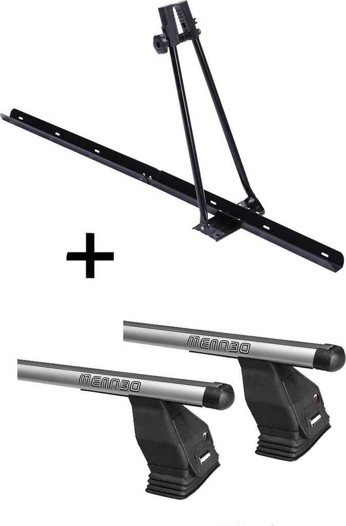 Fahrradträger ORION + Dachträger Menabo Tema kompatibel mit für Peugeot 308 (Steilheck 5 Türer) 2007-2012