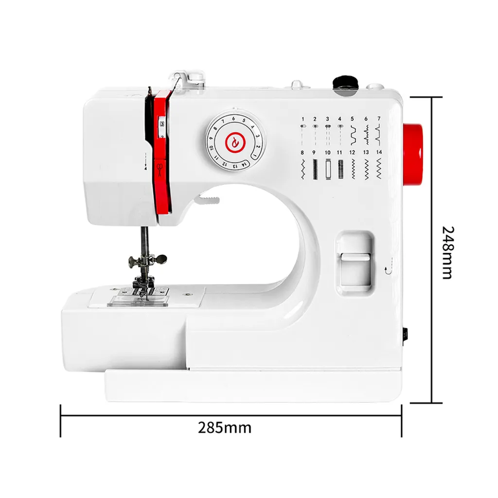 Mini-machine à coudre 725 : 14 points, table et kit complet inclus