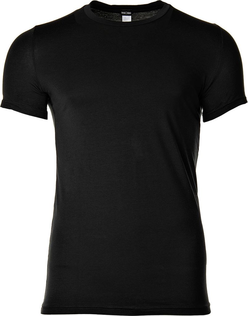 HOM Herren Rundhals T-Shirt 'Supreme Baumwolle' Crew Neck - black - S
