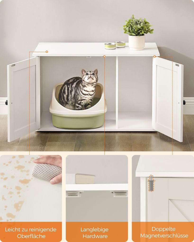 FEANDREA Katzentoilette,80x53x49,2cm,mit herausnehmbarem Produktbild 8