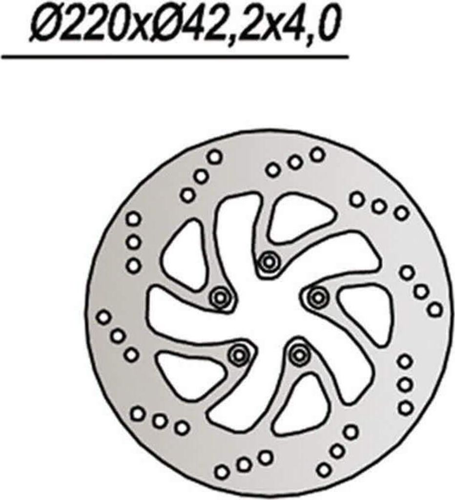 NG Vorderbremsscheibe linke Seite 5 Löcher von 6,25 mm für ITALJET