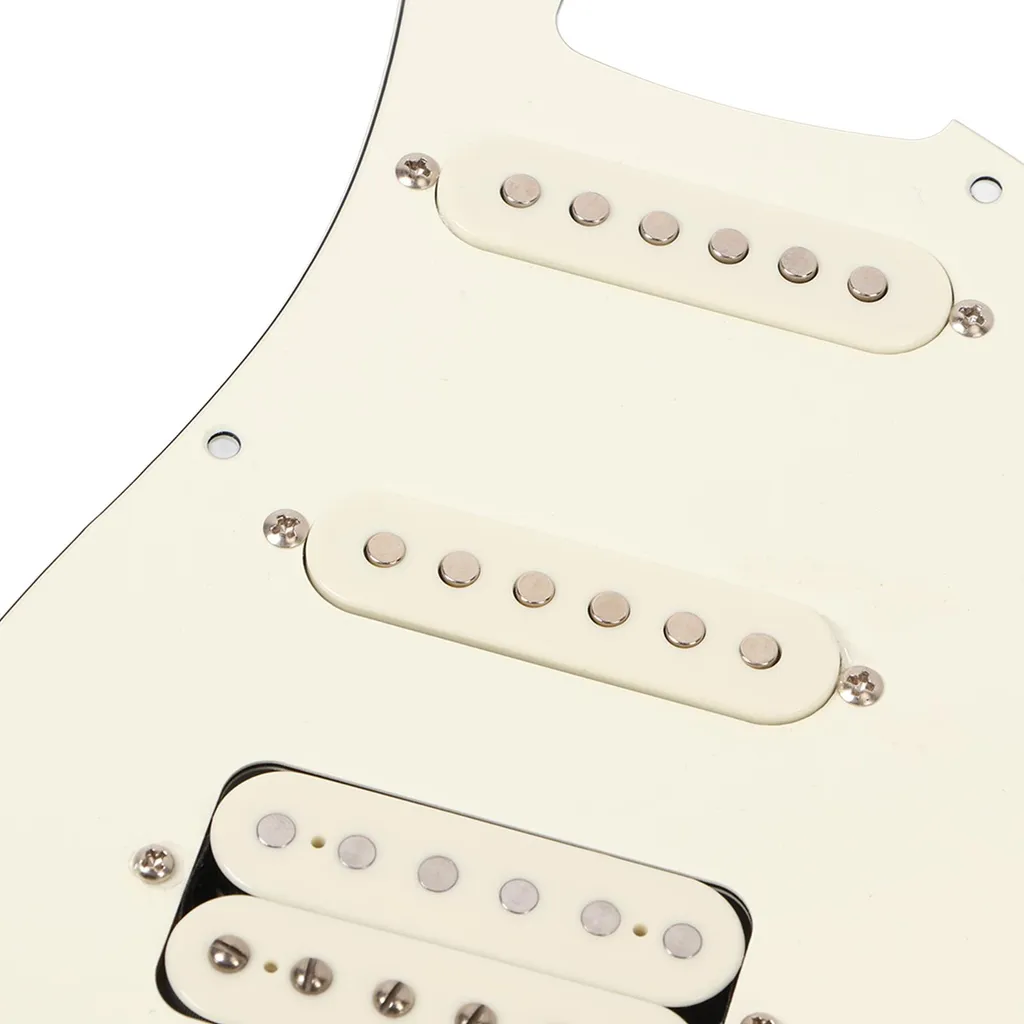 Plaque de montage blanche SSH19 pour guitare avec micros pré-câblés - 15