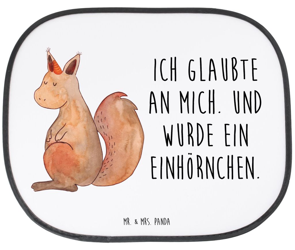 Mr. & Mrs. Panda Auto Sonnenschutz Einhorn Glauben - Weiß - Geschenk, Autosonnenschutz, Einhörner, Unicorn, autofenster, Einhörnchen, Eichhorn, ...