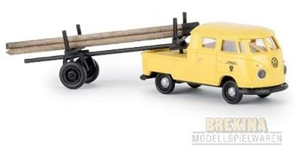 Brekina 32836 - 1/87 VW Doka T1b mit Nachläufer "Österr. Post" - Neu