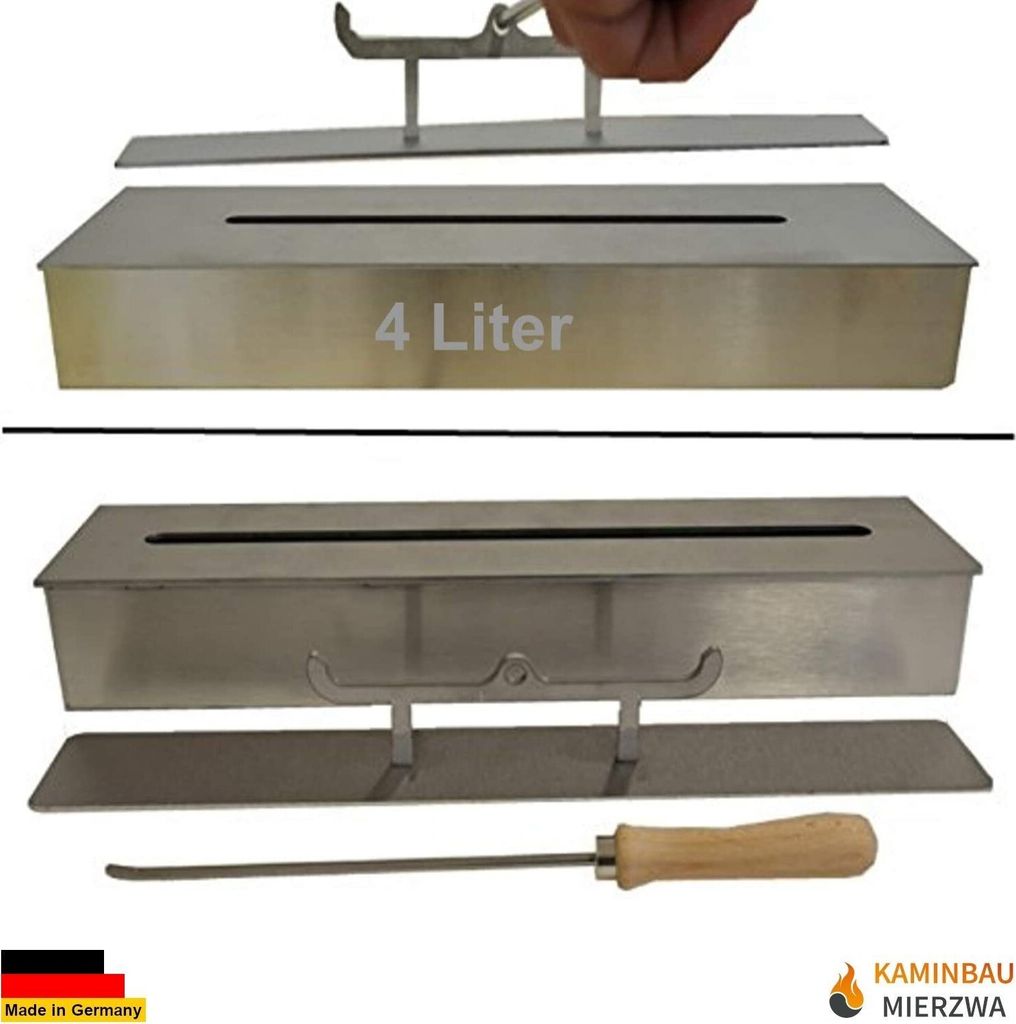 4 Liter Ethanolbrenner aus Edelstahl für Gel und Ethanolkamine
