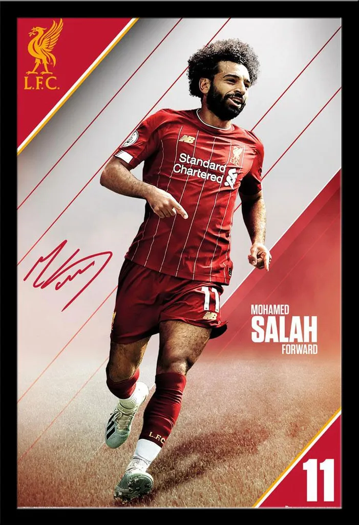 Regalo Tifoso Liverpool: Poster Salah 19/20 Incorniciato Shinsuke Maxi
