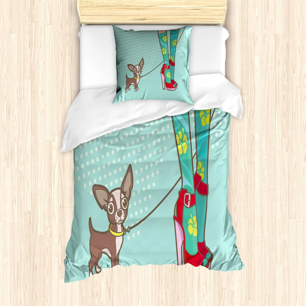 Set Letto Singolo ABAKUHAUS Cuccioli Multicolore 135x200 cm