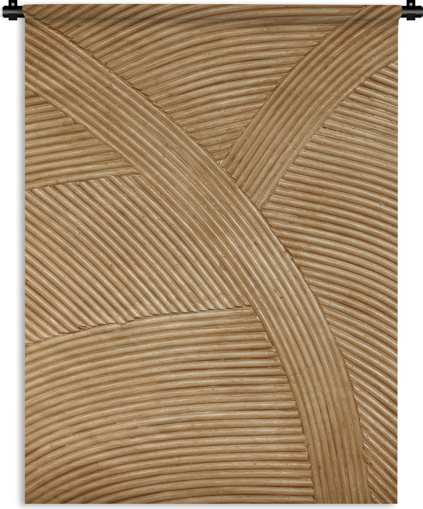 MuchoWow Wandteppich Wandbehang Struktur - Natur - Kunst - Rattan 60x80 cm Tapisserie Dekoration Wandtuch - Decke - Wandtücher - Wohne