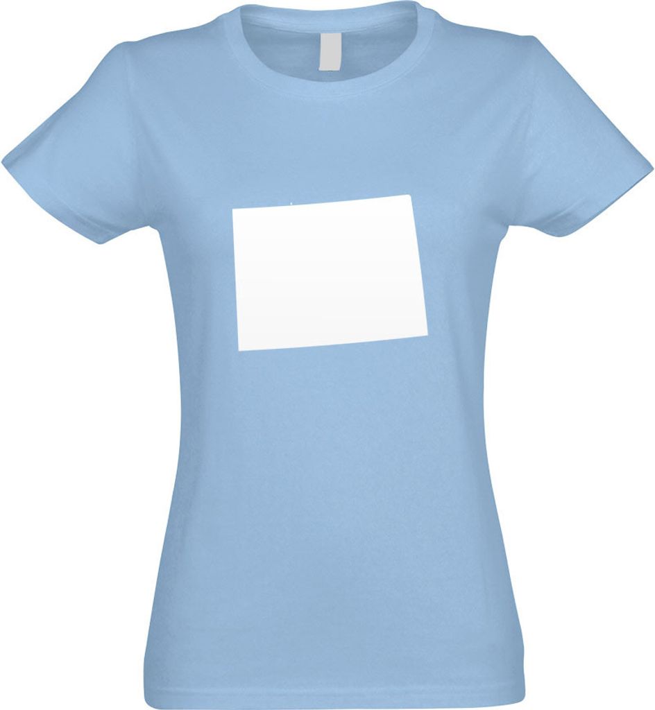 Kiwistar - T-Shirt tailliert - Damen - himmelblau - USA - Bundesstaat - Wyoming - mit Motiv Bedruckt - Funshirt Design - Sport - Freizeit - Damen - XL