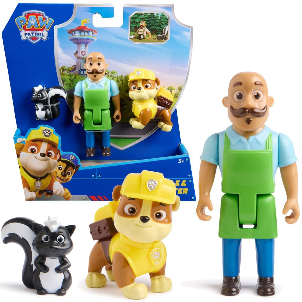 Paw Patrol 3 Figuren Herr Porter Rubble und Stinktier Set Adventure Bay