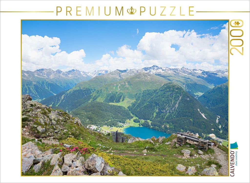 CALVENDO Puzzle Höhenweg Parsenn Davos 2000 Teile Puzzle quer | 2000 Teile Lege-Größe 90x67cm Foto-Puzzle für glückliche Stunden