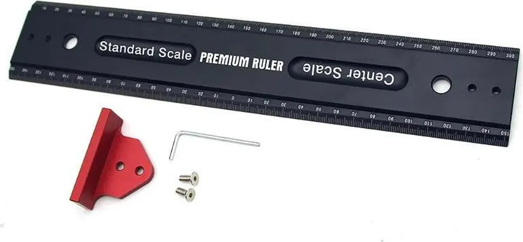Équerre en T 600mm alu - Tracé bois précis - Butée pro rouge