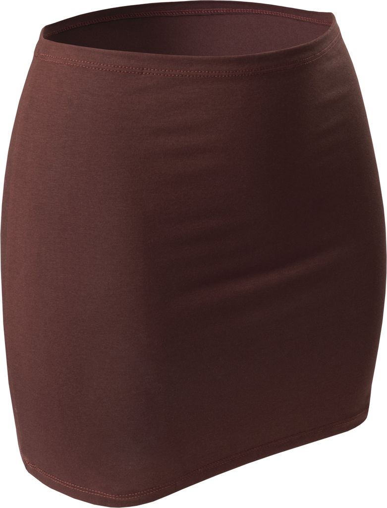 CFLEX Damen Variotube-Nierenwärmer, Shirtverlängerung, Minirock aus Baumwolle - Chestnut XS-S