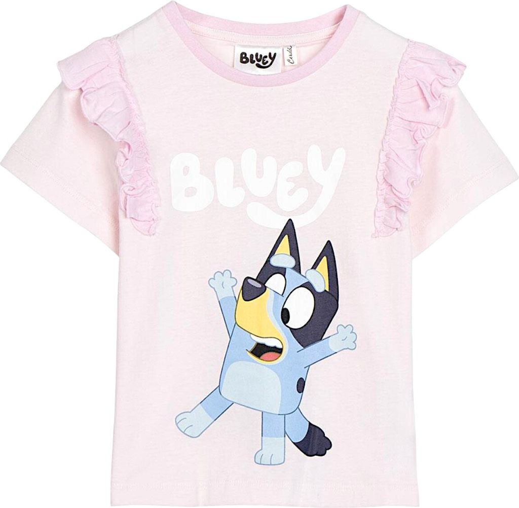 T-Shirt mit Rüschen Bluey Rosa 92 cm