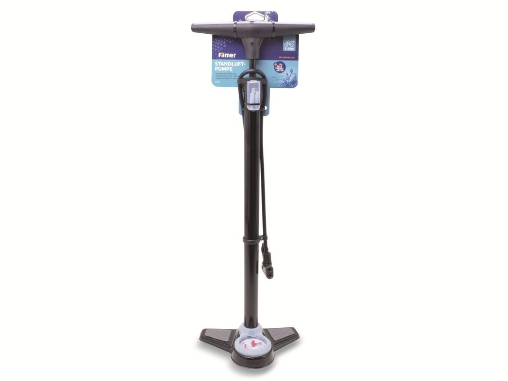 FILMER Standluftpumpe Premium 49345 mit Manometer, 12 bar