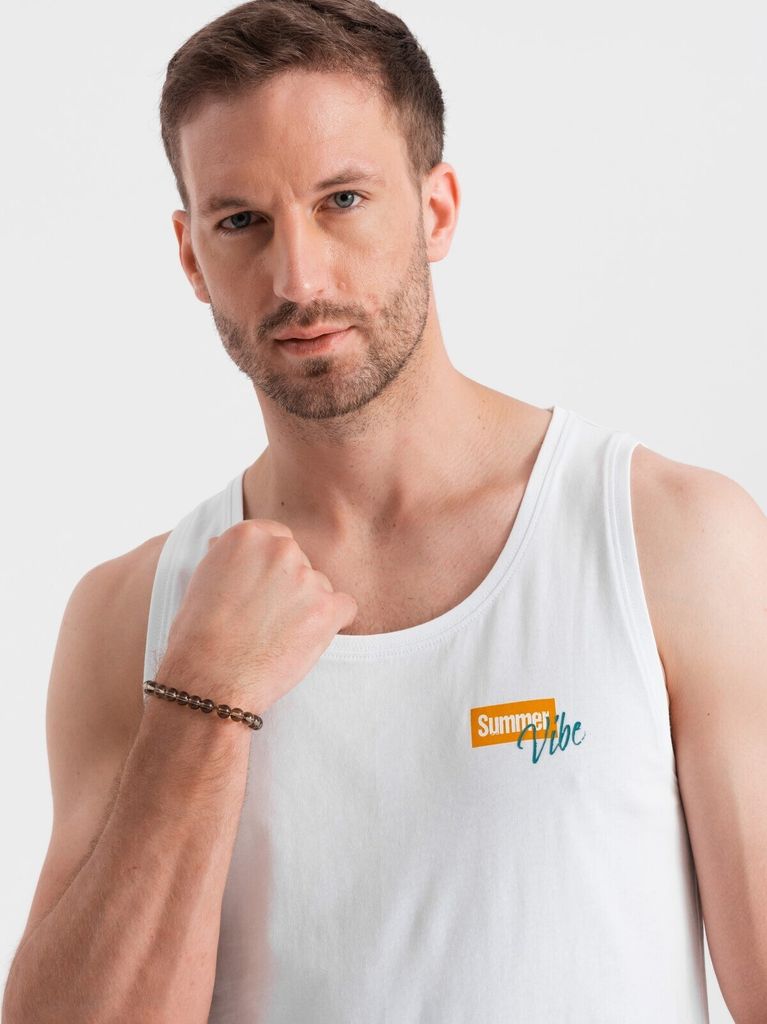 Ombre Clothing Herren-Tank-Top VIbe weiß M