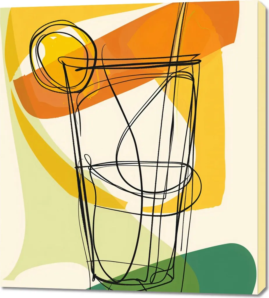 Quadro 90x100 cm Cocktail artistico