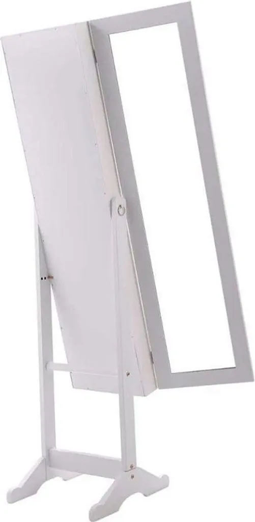 Specchiera Portagioie da Terra con Luci LED e Serratura di Sicurezza - 4