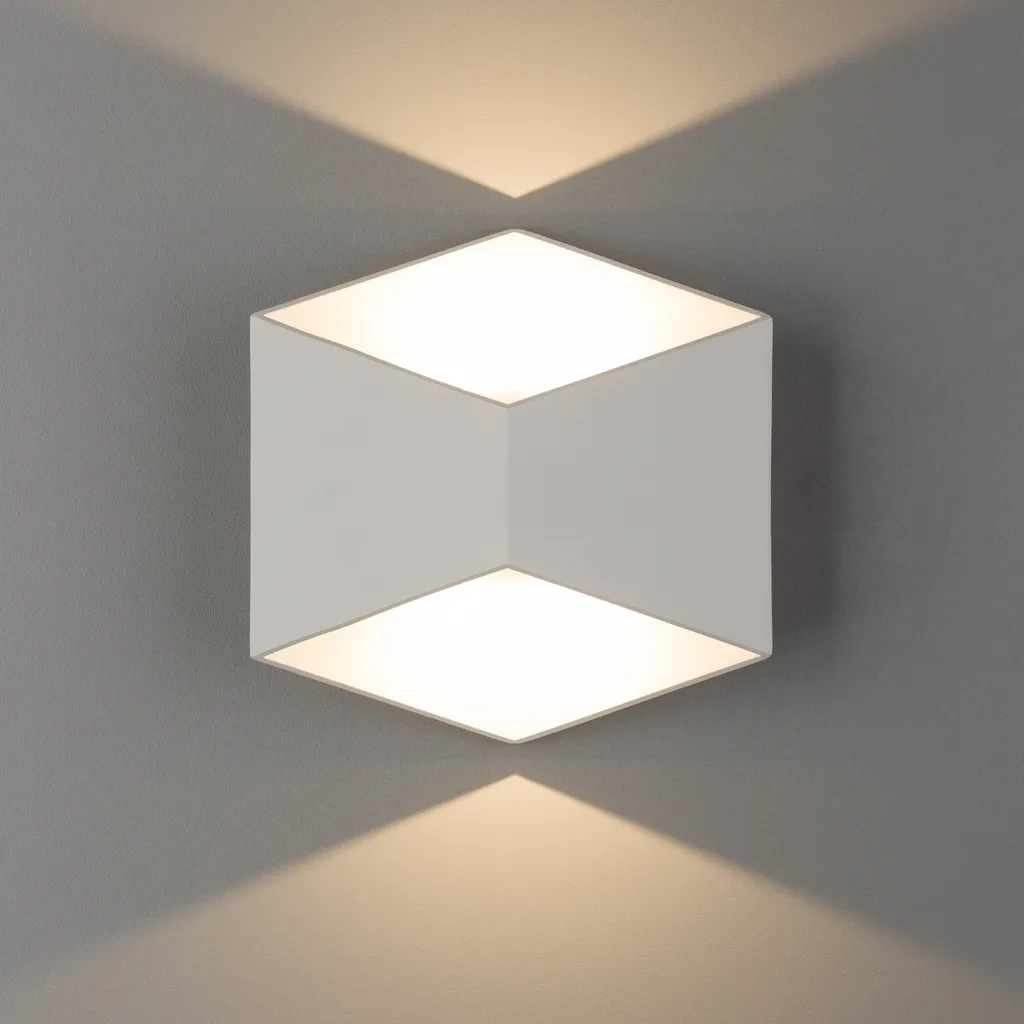 Applique aluminium LED TRIANGLES blanche : éclairage géométrique chic