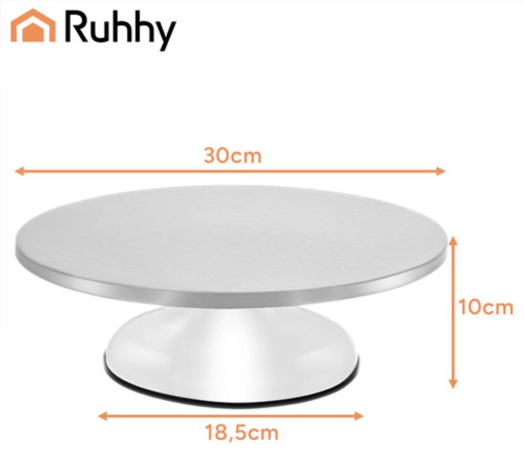 Ruhhy 27428 Draaibare taartstandaard 30 cm, roestvrij staal Productafbeelding 