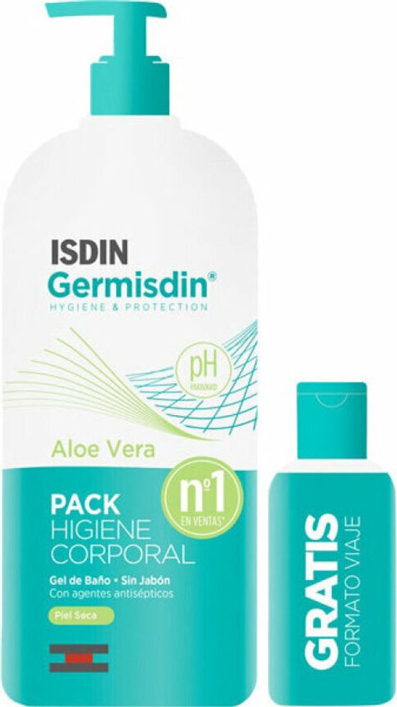 Isdin Germisdin Aloe Vera Shower Gel Without Soap 1000ml Set 2 Artikel