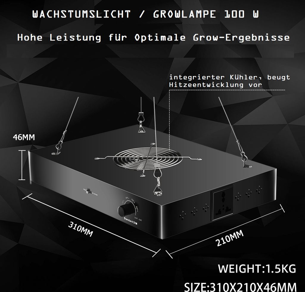 JUNG Gewächshaus Growbox Komplettset Anzuchtset + Zuchtzelt Produktbild 3