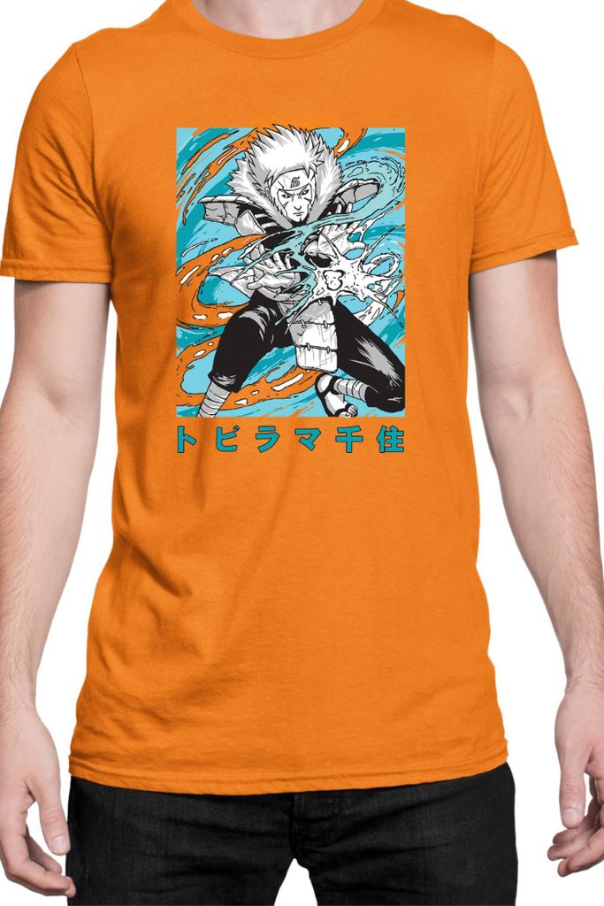 Herren T-Shirt Naruto Tobirama Senju, Man 2XL / Orange