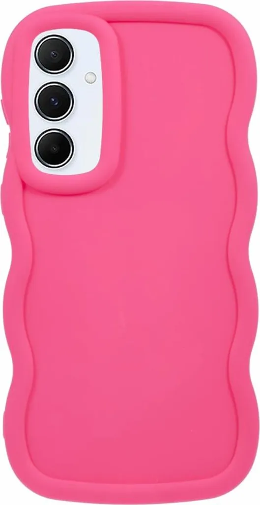 Custodia per Samsung Galaxy S24 FE - Cover posteriore in silicone Phonesta Wavy - Hot Pink