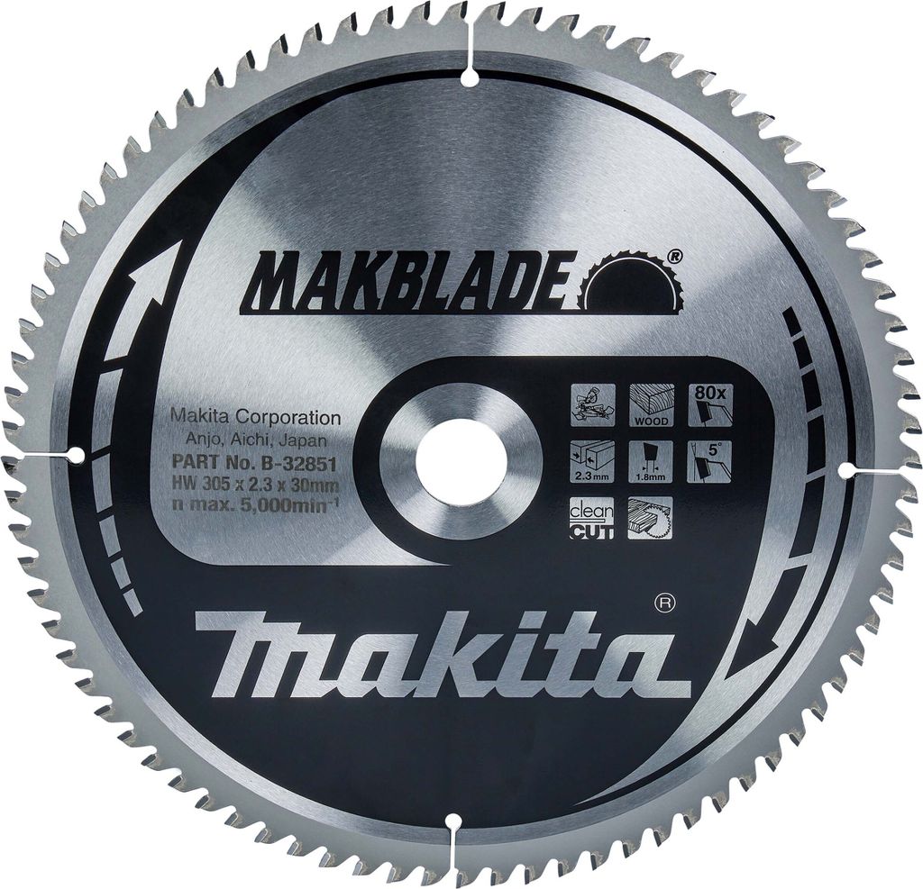 Makita B-32851 Kreissägeblatt TCT 305 x 30 mm 80T Holz