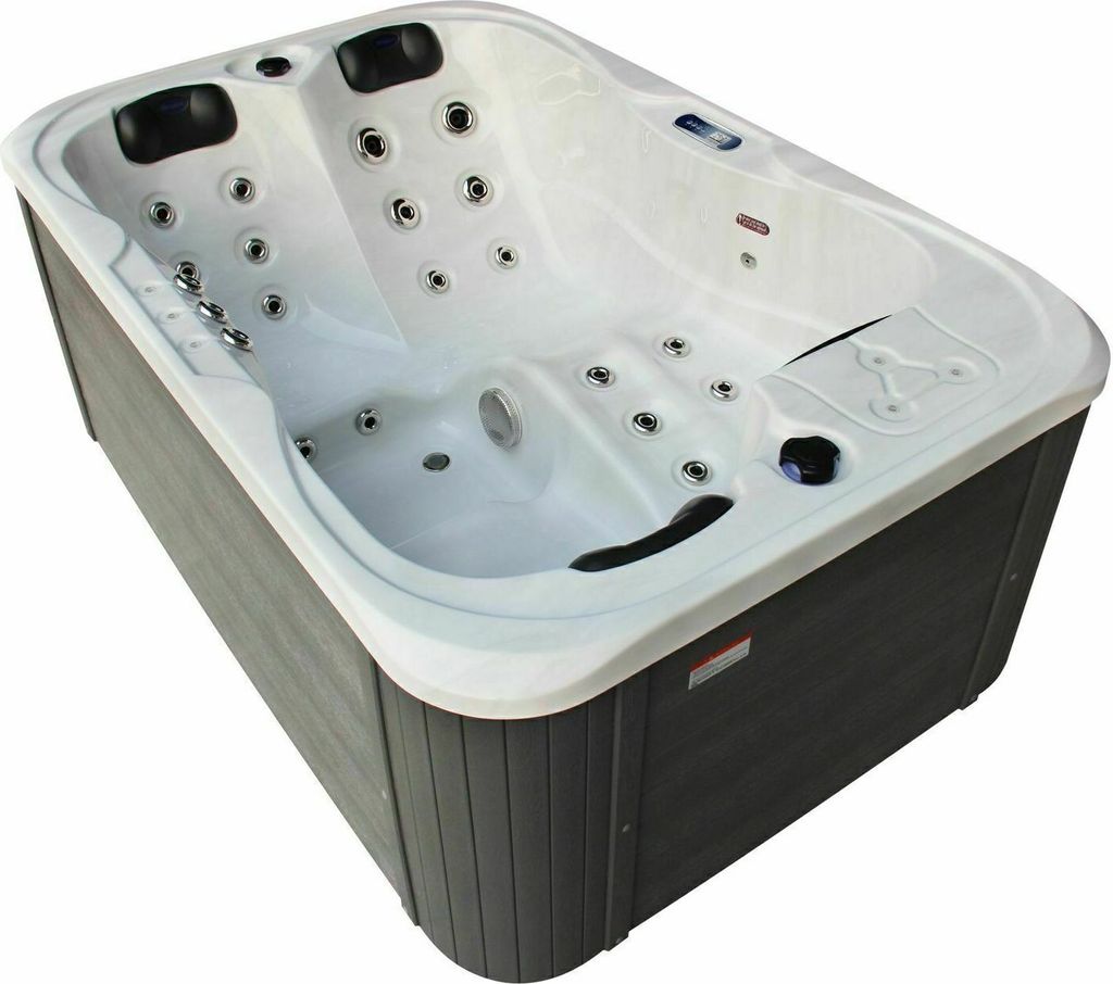 XXL Luxus SPA LED Whirlpool SET 195x127cm Outdoor + Indoor Pool Ozon 3 Personen