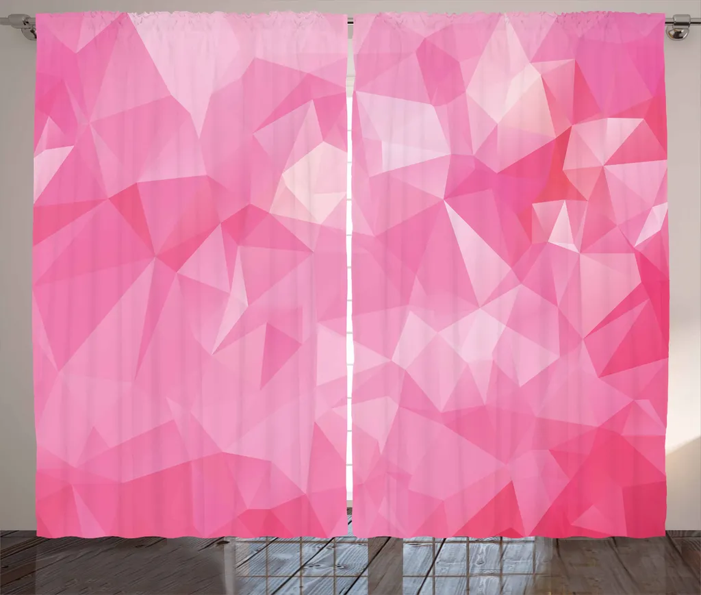 Tenda ABAKUHAUS Rosa Frattale 280x175 cm - Arredo Camera da Letto
