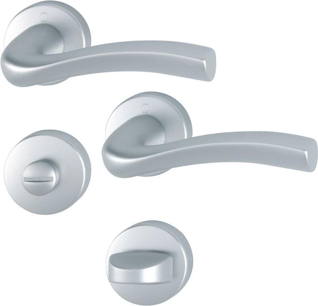 HOPPE Rosetten-Garnitur Melbourne Aluminium Natur matt 1672/19KV/19KVS - 8180564