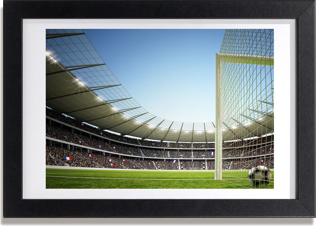 Bild 30x20 MDF-Rahmen, Wandkunst Frankreich Stadion