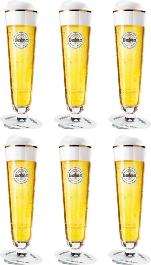 Sklenice na pivo Warsteiner s nožkou 300 ml - 6 kusů Obrázek produktu 