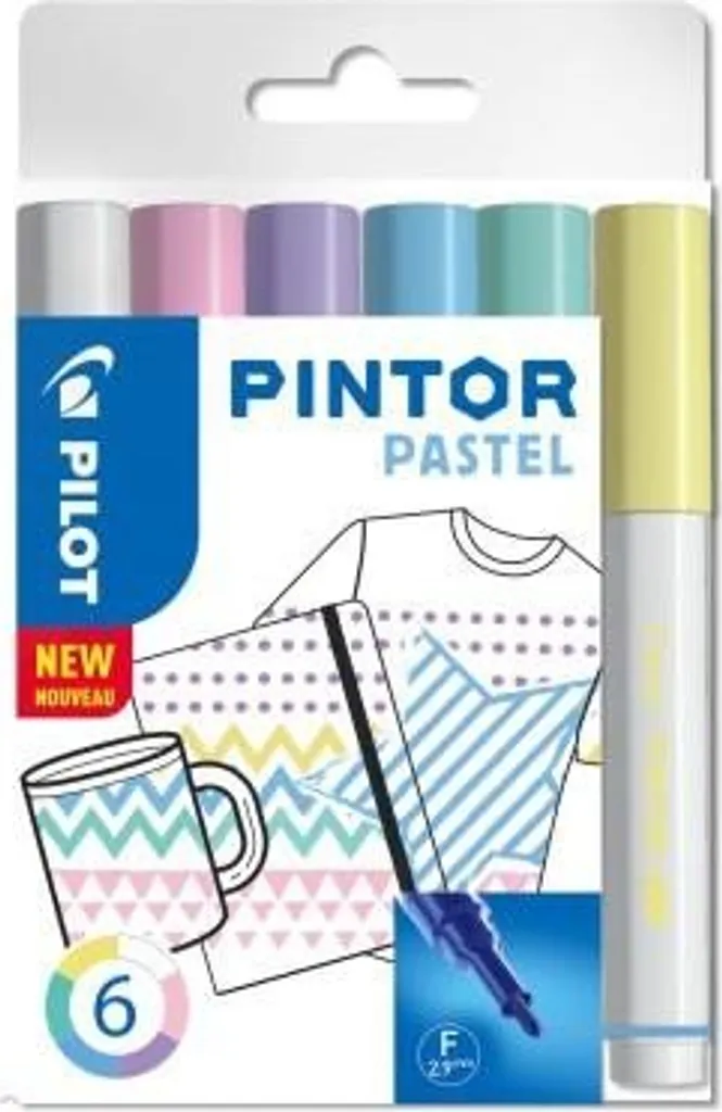 Pilot Pintor Set 10 Pennarelli Multisuperficie - Colori Freddi, Punta Media, Inchiostro Acrilico A Base D'Acqua Per Tessuto, Vetro, Legno, Fai Da Te - 3