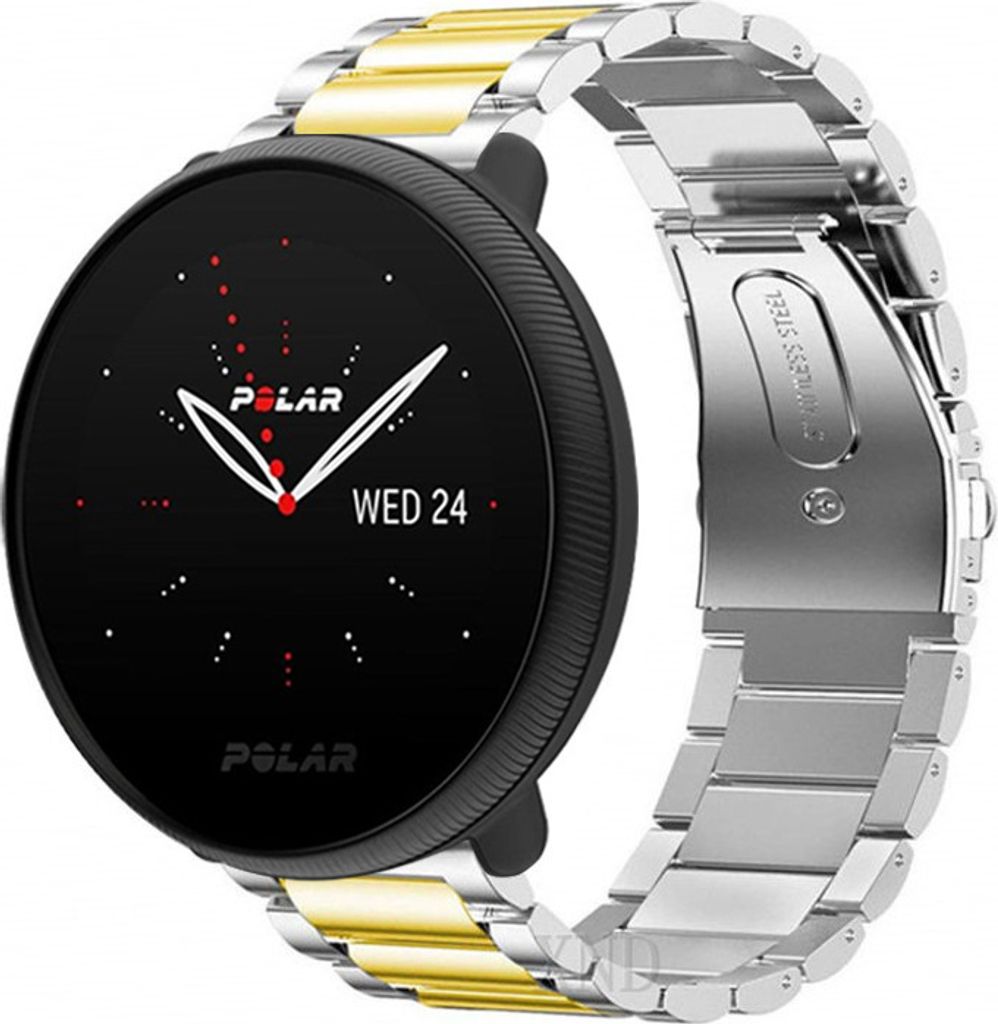 Strap-it Polar Ignite 3 Stahlarmband (Silber/Gold)