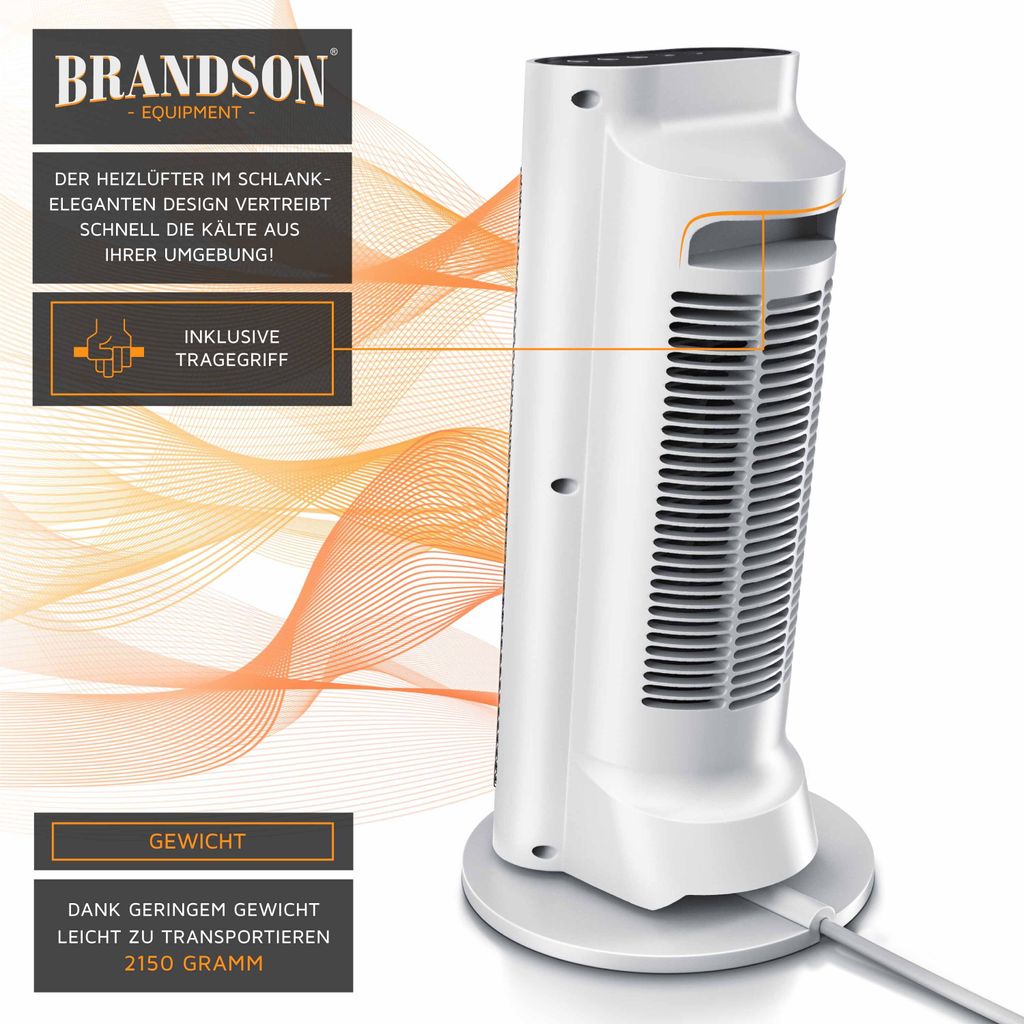 Brandson 2000W Keramik Heizlüfter mit Fernbedienung, 80° Produktbild 4