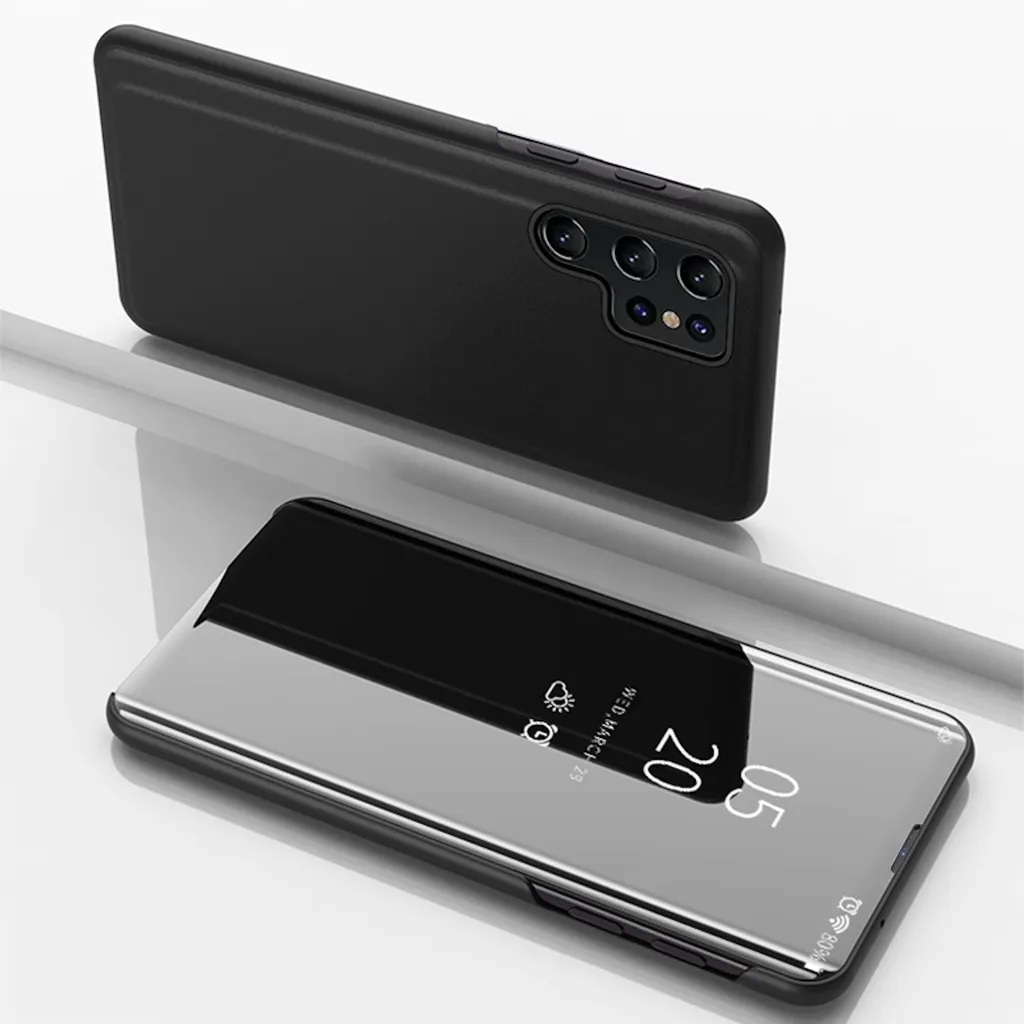 Cover Specchio S24 Ultra Nera Smart Wake Up | Protezione Top!